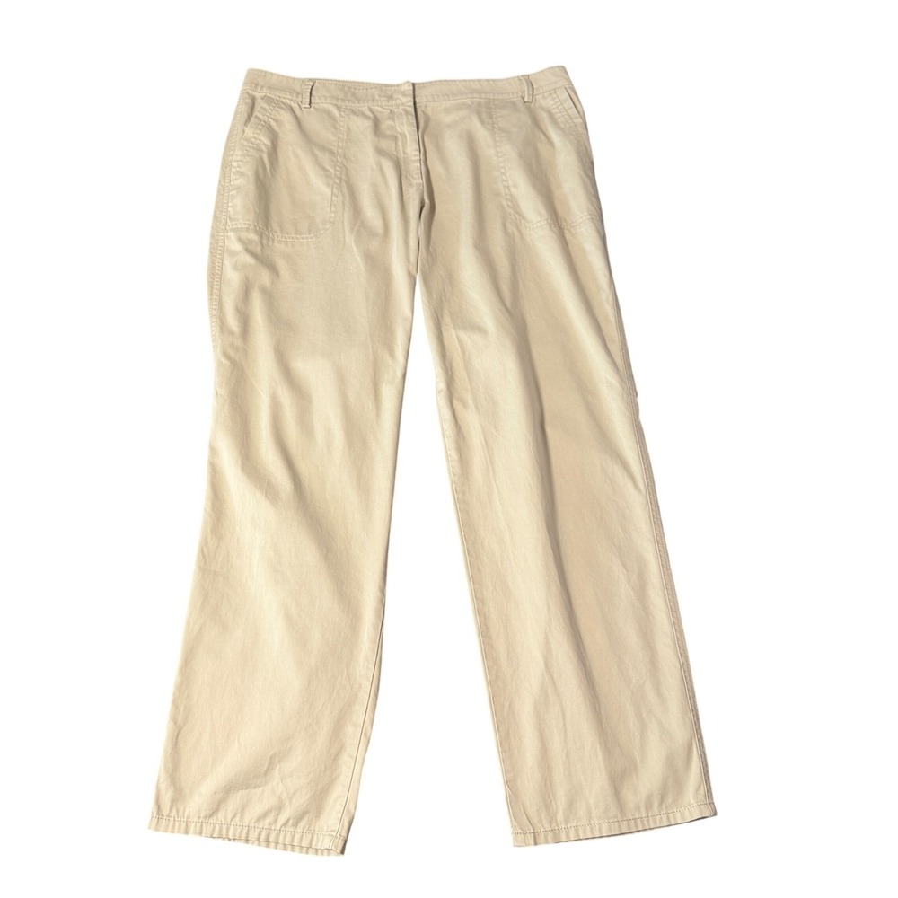 J Jill Pants Live In Chino Womens XL Beige Classic Lightweight Neutral Pockets
